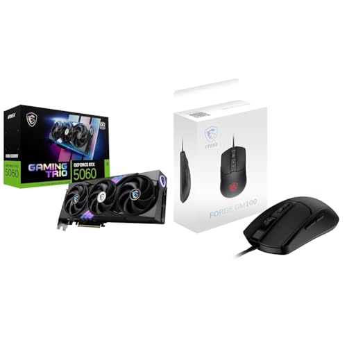 MSI GeForce RTX 5060 8G GAMING TRIO OC + MSI ゲーミングマウス GM100 1枚目 画像