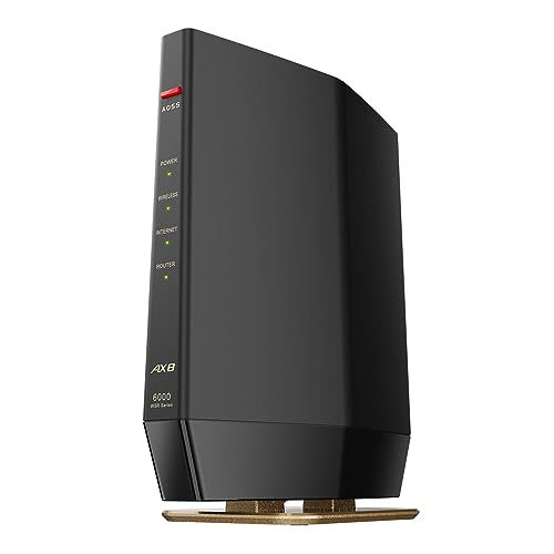 【Amazon.co.jp限定】 バッファロー WiFi 無線LAN Wi-Fi 6 11ax AX6000 4803+1147Mbps 日本メーカー 【 iPhone 15 / 14 / iPhone SE (第三世代) / Nintendo Switch / PS5 動作確認済み 】 スマート 引っ越し エコパッケージ WSR-6000AX8P/NMB 画像1