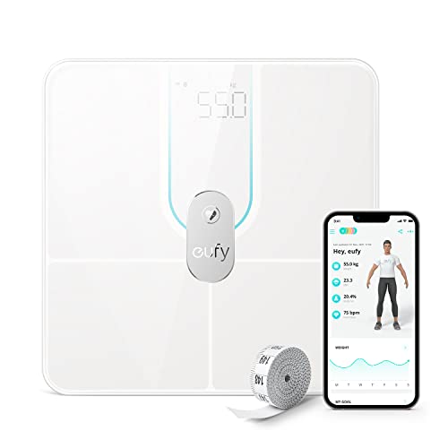 Anker Eufy (ユーフィ) Smart Scale P2 Pro（体重体組成計）【アプリ対応 / Fitbit連携 / 体脂肪率 / BMI / 心拍数 / 筋肉量 / 基礎代謝量 / 水分量 / 体脂肪量 / 骨量 / 内臓脂肪 / タンパク質 / 骨格筋量 / 皮下脂肪 / 体内年齢 / ボディタイプ】 画像1