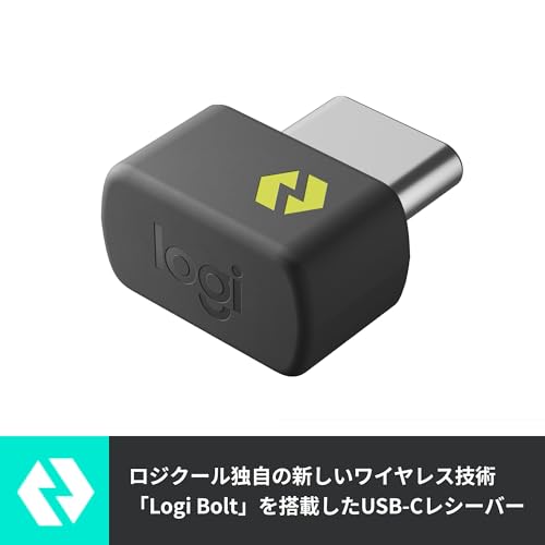 ロジクール Logi Bolt USB Type-C レシーバー LBUSBC windows mac chromeOS ブラック 国内正規品 最後 画像