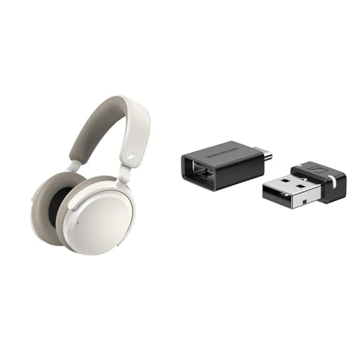 [セット] ゼンハイザー(Sennheiser) ワイヤレスヘッドホン ACCENTUM Wireless ホワイト + Bluetooth発信機 BTD 600 USBアダプター 画像1