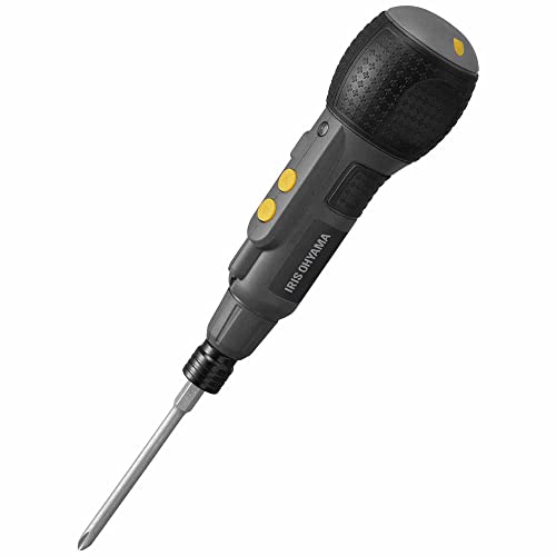アイリスオーヤマ ボールグリップドライバー 3.6V グレー 電動ドライバー ペン型 小型 手動兼用 ビット1本付 充電ケーブル付 JMD8BG-H 軽量 家具組み立て 画像1