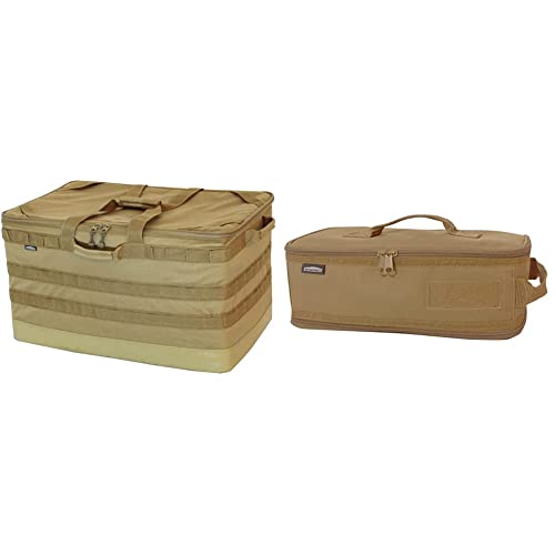 WHATNOT(ワットノット) ギアコンテナ 収納コンテナ ツールボックス アウトドア 収納袋 持ち運び GC-01-SB & マルチ収納ケース ワイド 撥水加工 アウトドア ツールボックス MC-01-SB【セット買い】 1枚目 画像