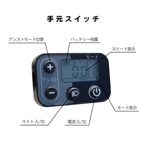 ガクチャリ電動折りたたみ自転車 (ブルーグレー) 中間 画像