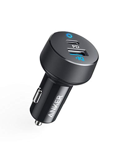 Anker PowerDrive PD 2(32W 2ポート カーチャージャー)【USB Power Delivery対応/PowerIQ搭載/コンパクトサイズ】iPhone 16 シリーズ、iPad、Galaxy、Xperiaその他Android各種対応 1枚目 画像