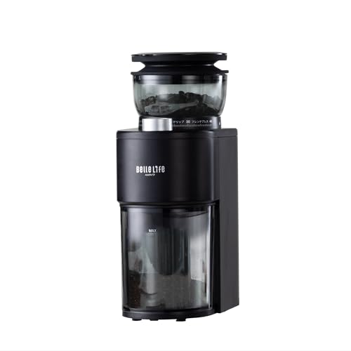 BelleLife コーヒーミル 電動 コーヒーグラインダー コーン式コーヒーグラインダー 極細~粗挽き 粒度40段階設定 コーヒー粉砕機 小型 珈琲ミル 静電気飛散防止豆挽き 粉末 取り外し可能 掃除ブラシ付 画像1