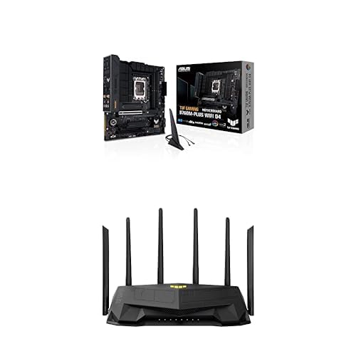 ASUS INTEL 第13.12世代 LGA1700 対応 B760M 搭載 マザ―ボード TUF GAMING B760M-PLUS WIFI D4 / 国内正規代理店品 + 【Amazon.co.jp限定】 ASUS WiFi 無線 ルーター WiFi6 4804+1148Mbps TUF-AX6000 1枚目 画像