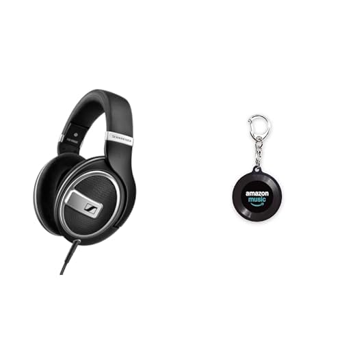 【Amazon.co.jp限定】ゼンハイザー Sennheiser ヘッドホン 有線 HD 599 SE オープン型 ブラック + 【Amazon.co.jp限定】The Music × Amazon Music ミュージックキーホルダー ver2.0 1枚目 画像
