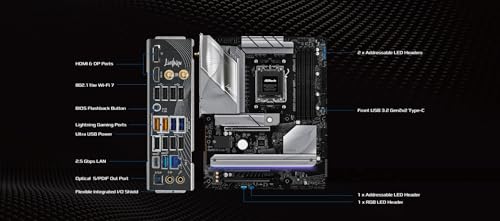 ASRock マザーボード B850 LiveMixer WiFi AMD Ryzen 9000 / 8000 / 7000 シリーズ CPU (Soket AM5) 対応 DDR5 ATX マザーボード 【国内正規代理店品】 中間 画像