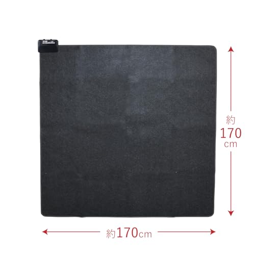 【Amazon.co.jp限定】[山善] ホットカーペット 電気カーペット 2畳 (170cm×170cm) 節電 ダニ対策機能 温度調節5段階 暖房面切替 6時間オートオフタイマー コンパクト収納 AUC-201 最後 画像