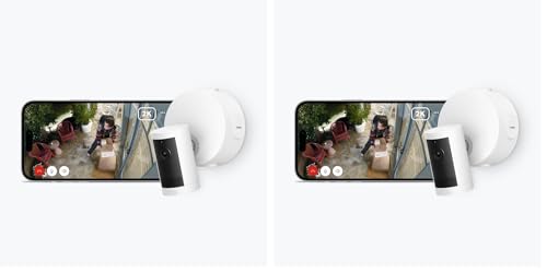 【カメラ2つセット】Ring Outdoor Cam Plus PoE (リング アウトドアカム プラス PoEモデル - 市販のPoE+スイッチングハブが必要) | 2K ビデオ 360万画素 高精細 | カメラ視野角対角160° | ナイトビジョン | Ring Home プラン30日間無料体験付き - ホワイト 1枚目 画像