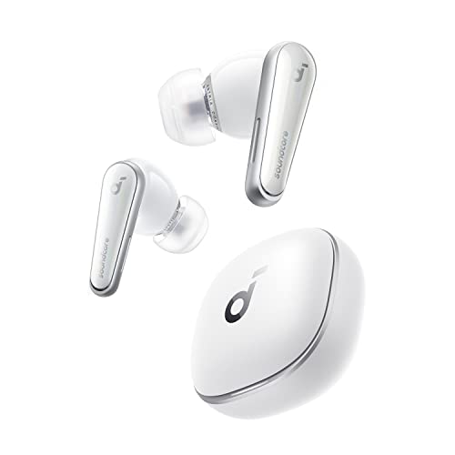 Anker Soundcore Liberty 4（Bluetooth 5.3）【完全ワイヤレスイヤホン/ウルトラノイズキャンセリング 2.0 / 3Dオーディオ / ワイヤレス充電/マルチポイント接続/外音取り込み / 最大28時間再生 / ハイレゾ / IPX4防水規格 / ヘルスモニタリング/PSE技術基準適合】クラウドホワイト 画像1