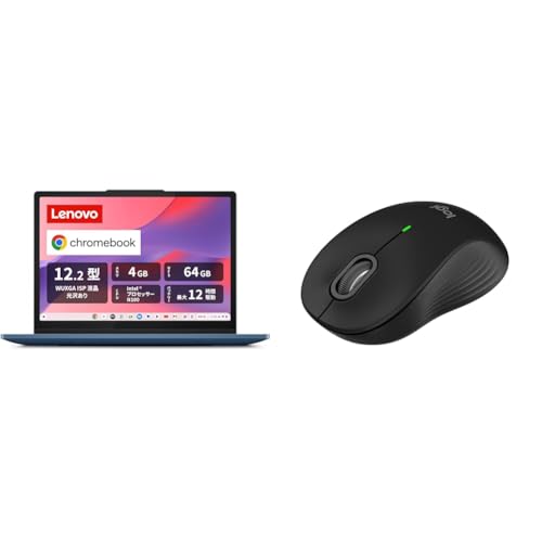 【セット買い】Lenovo Chromebook クロームブック IdeaPad Flex 3i Gen8 12.2インチ 82XH001KJP + 【Amazon.co.jp限定】 Logicool ロジクール Signature M550MBKs ワイヤレスマウス セット 1枚目 画像