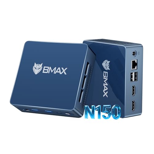 Bmax ミニpc 最新第13世代 Intel N150搭載 4コア/4スレッド 最大3.6GHz mini pc DDR4 16GB+512GB SSD(デュアルSSDスロット、NVMe拡張に対応)Windows11 Pro 小型pc WIFI5/BT5.0 TDP 6W 温度に応じて自動調整冷却ファン ミニバソコン 高速LANポート付き 静音性 4K@60Hz 2画面同時出力 B4Ultra 1枚目 画像