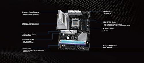 ASRock マザーボード B850 LiveMixer WiFi AMD Ryzen 9000 / 8000 / 7000 シリーズ CPU (Soket AM5) 対応 DDR5 ATX マザーボード 【国内正規代理店品】 中間 画像