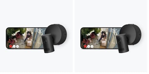【カメラ2つセット】Ring Outdoor Cam Plus PoE (リング アウトドアカム プラス PoEモデル - 市販のPoE+スイッチングハブが必要) | 2K ビデオ 360万画素 高精細 | カメラ視野角対角160° | ナイトビジョン | Ring Home プラン30日間無料体験付き - ブラック 1枚目 画像