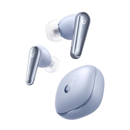 Anker Soundcore Liberty 4（ワイヤレスイヤホン Bluetooth 5.3）【完全ワイヤレスイヤホン/ウルトラノイズキャンセリング 2.0 / 3Dオーディオ / ワイヤレス充電/マルチポイント接続/外音取り込み / 最大28時間再生 / ハイレゾ / IPX4防水規格 / ヘルスモニタリング/PSE技術基準適合】スカイブルー 画像1