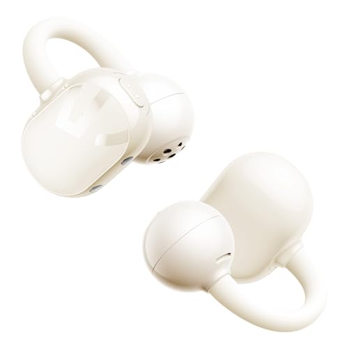 SOUNDPEATS UU イヤーカフ ワイヤレスイヤホン オープンイヤー マルチポイント接続/最大30時間再生/急速充電対応/Bluetooth5.4/専用アプリ/IPX5防水 耳挟み式 イヤホン 耳を塞がない 開放型 イヤホン サウンドピーツ POP Clip (ベージュ) 1枚目 画像