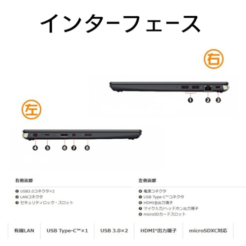 【整備済み品】東芝 軽量 ノートパソコン dyna book G83 13.3型FHD 第10世代 Core i5-10210U メモリ8GB 高速M.2 SSD 256GB Windows11 & Office2019搭載 ノートPC WEBカメラ HDMI USB-C付き パソコン ビジネス 学習 在宅勤務対応 中間 画像