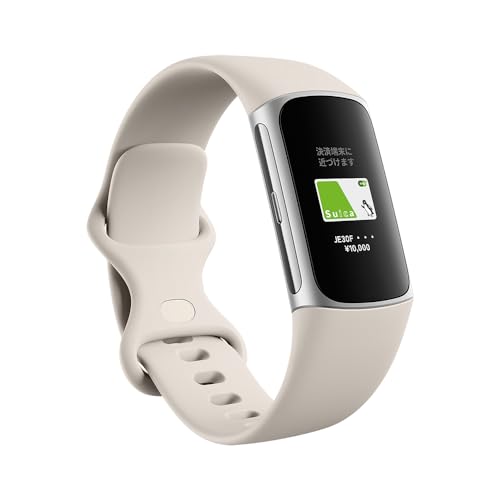 【Suica対応】Fitbit Charge 6 トラッカー ポーセレン／シルバー スマートウォッチ/防水/iPhone対応/アンドロイド対応/最大7日間のバッテリー/GPS搭載/心拍計/睡眠スコア [日本正規品] 画像1