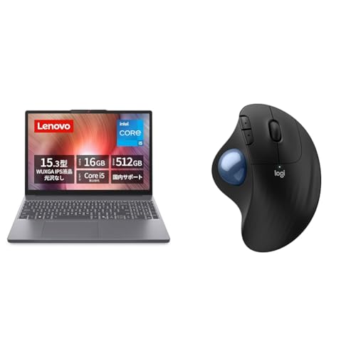 【セット買い】【Amazon.co.jp限定】Lenovo IdeaPad Slim 3 15.3インチ Core i5 メモリ16GB 83K100G6JP + 【Amazon.co.jp限定】 ロジクール トラックボール マウス M575SPd セット 1枚目 画像