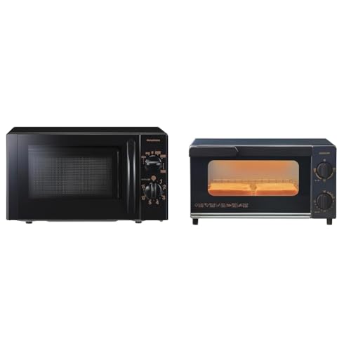 【セット買い】【Amazon.co.jp限定】 コイズミ 単機能 電子レンジ 17L ターンテーブル 【50Hz専用】 東日本 一人暮らし 簡単操作 ダイヤル式 大きめ文字 ブラック KRD-1701/K5 & オーブントースター 2枚焼き タイマー15分 温度調節3段階 トレー付き お手入れカンタン 1000W ブラック KOS-1032/K 1枚目 画像