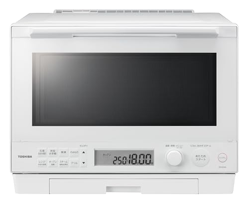 TOSHIBA(東芝) スチームオーブンレンジ 石窯ドーム 30L ER-XD100(W) グランホワイト 1段調理 手間なしお手入れ 簡単操作 フラットテーブル オーブンレンジ 電子レンジ 画像1