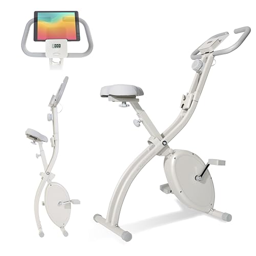【Amazon.co.jp 限定】 アルインコ(ALINCO) フィットネスバイク エアロバイク クロスバイク トレーニングバイク 静音 8段階負荷 折りたたみ コンパクト収納 軽量 タブレットトレー付 小物ホルダー 組立簡単 AFBX4124AC アイボリー 1枚目 画像