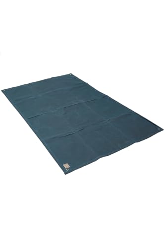 UJack(ユージャック) ワイルドレイヤー グランドシート テントシート 186cm*118cm 撥水 防水 パラフィン パラフィン帆布 ロウ引き加工 帆布 無骨 キャンプ 16オンス 厚手 (ネイビー) 1枚目 画像
