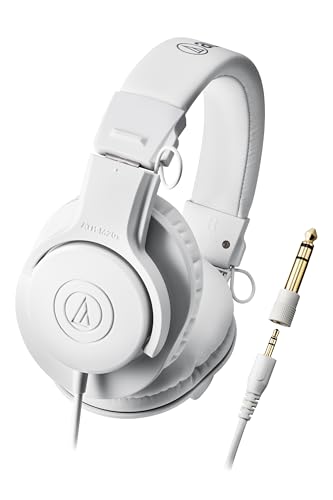 オーディオテクニカ ATH₋M20x WH プロフェッショナルモニターヘッドホン 有線 スタジオレコーディング 楽器練習 ミキシング DJ ゲーム モニターヘッドフォン 有線【公式限定カラー】 ホワイト 画像1