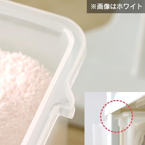 アイリスオーヤマ チェスト 3段 届いてすぐ使える完成品 ワイド 日本製 幅54×奥行40×高さ62.5cm ホワイト / クリア 白 プラスチック天板 W-543 組立不要 中間 画像