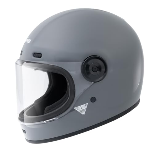 コミネ(KOMINE) バイク用HK-190 ネオレトロフルフェイスヘルメット Basalt Grey XL 中間 画像