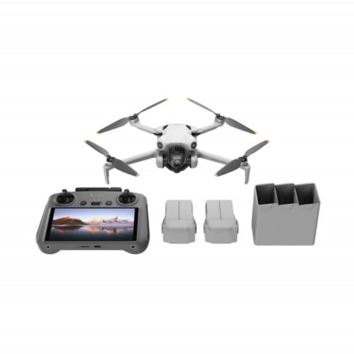 DJI ドローン Mini 4 Pro Fly MoreコンボPlus ミニドローン カメラ付き 小型 飛行時間45分 インテリジェント フライトバッテリー Plus2個付き DJI RC 2(スクリーン一体型送信機) 4K HDR動画撮影 賠償責任保険1年無償付き【Remote ID対応】 1枚目 画像