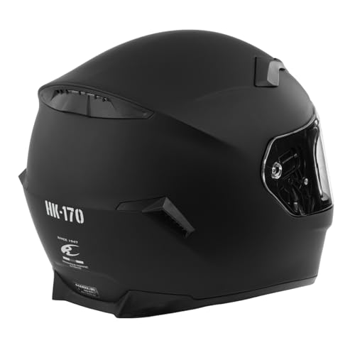 コミネ(KOMINE) バイク用 FL フルフェイスヘルメット マットブラック XL HK-170 UVカットシールド 高強度ABSシェル インナーバイザー フルフェイス マグネットバックル 中間 画像