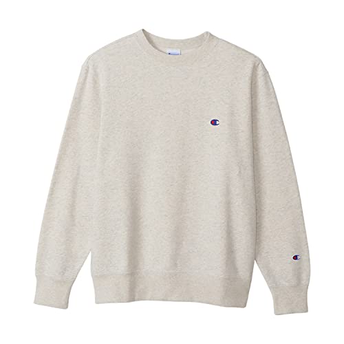 [チャンピオン] トレーナー 長袖 裏毛 刺繍 ワンポイントロゴ クルーネックスウェットシャツ ベーシック C3-W001Z メンズ オートミール 画像1