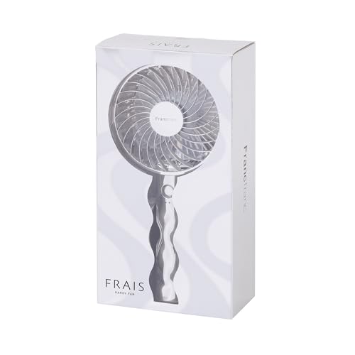 【2025年モデル】 Francfranc フランフラン フレ ハンディファン ウェーブ シルバー 携帯扇風機 5段階風量調整 充電池 USB充電 Type-C 対応 最後 画像