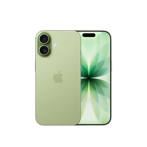 Apple iPhone 17 512GB (SIMフリー)：ProMotionを採用した6.3インチディスプレイ、A19チップ、グループセルフィーを一段とスマートに撮れるセンターフレームフロントカメラ、向上した耐擦傷性能、一日中使えるバッテリー；セージ 画像1