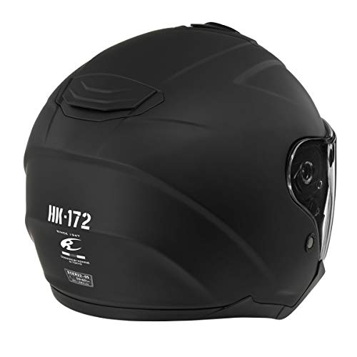 コミネ(KOMINE) バイク用 FL コンポジット FRP ジェットヘルメット マットブラック XL HK-172 UVカットシールド FRPシェル インナーバイザー マグネットバックル 中間 画像