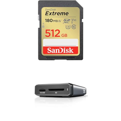 【カードリーダーセット】 SDカード SanDisk Extreme SDSDXVV-512G-GHJIN 新パッケージ+サンディスクプロフェッショナル PRO-DOCK対応 SD/microSDカードリーダー PRO-READER SD and microSD SDPR5A8-0000-GBAND/E 1枚目 画像