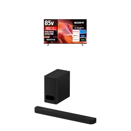 【セット買い】 ソニー(SONY) 85V型 4K 液晶 テレビ ブラビア KJ-85X80L Google TV Dolby Atmos対応 ・ピクチャーズの映画2年間見放題付き 20畳以上推奨 2023年モデル + ソニー(SONY) サウンドバー HT-B600 BRAVIA Theatre Bar 6 1枚目 画像