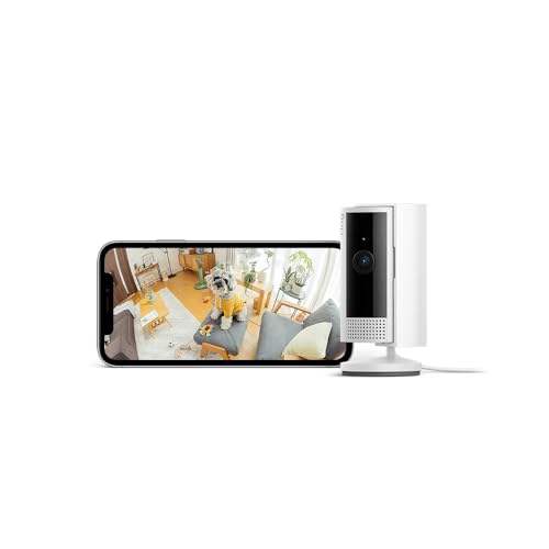 【2023年度グッドデザイン賞受賞】Ring Indoor Cam (リング インドアカム) 第2世代 ホワイト | 軽量小型の屋内用セキュリティカメラ、ペットカメラやご自宅の見守りカメラ、防犯カメラの用途にも プライバシーカバー付き | Ring Homeプラン30日間無料体験 画像1