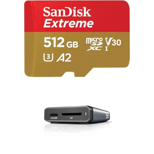 【カードリーダーセット】 microSD SanDisk Extreme SDSQXAV-512G-GH3MA 新パッケージ+サンディスクプロフェッショナル PRO-DOCK対応 SD/microSDカードリーダー PRO-READER SD and microSD SDPR5A8-0000-GBAND/E 画像1