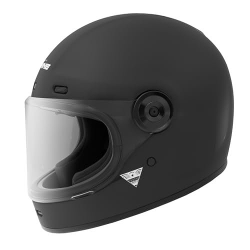 コミネ(KOMINE) バイク用HK-190 ネオレトロフルフェイスヘルメット Mat Black XL 中間 画像
