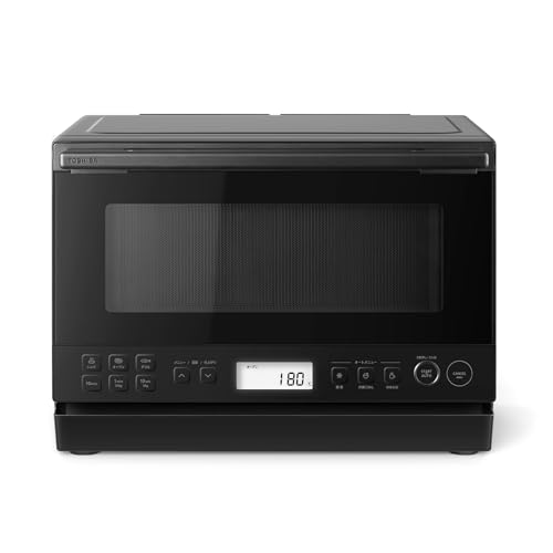 【Amazon.co.jp限定】TOSHIBA(東芝) スチームオーブンレンジ 石窯オーブン 23L 縦開き コンパクト 一人暮らし/家族 簡単操作 液晶パネル ER-60ZB(K) ブラック 1枚目 画像
