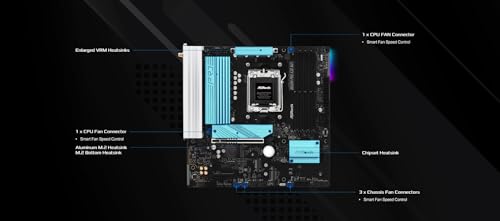 ASRock マザーボード B650M Pro X3D WiFi AMD Ryzen 9000, 8000, 7000 シリーズ CPU対応 (Soket AM5) B650 Micro ATX マザーボード 【国内正規代理店品】 中間 画像
