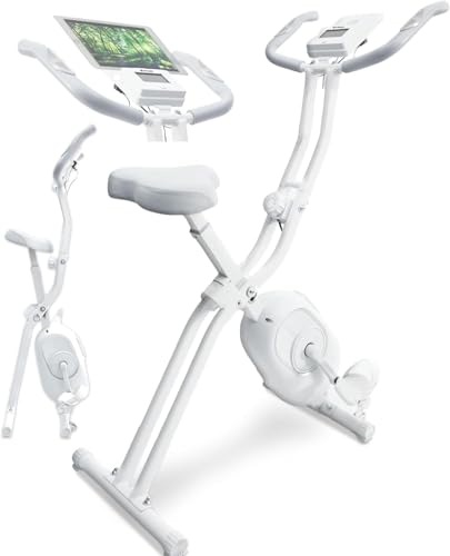 【MONOQLO年間ベストバイ受賞】STEADY フィットネスバイク エアロバイク 家庭用 静音 折り畳み Designed in Japan 独自開発の非接触式airホイール サイクリングマシン (03.ホワイト/背もたれなし) 画像1