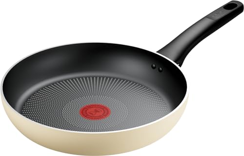 【オンライン限定】 ティファール フライパン 26cm IH ガス火対応 PFOAなどの有害物質不使用 こびりつきにくさ長持ち 「IHチタン・エクセレンス バニラベージュ フライパン」 ベージュ G18205 1枚目 画像