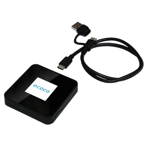 【ecoco】1年間 100GB データ付 USB型 ポケット Wi-Fi 契約不要 月額費用なし 【紛失・水濡れ・落下も1年間交換保証】ブラック バッテリー レス 車載対応 ギガ リチャージ 可能 画像1