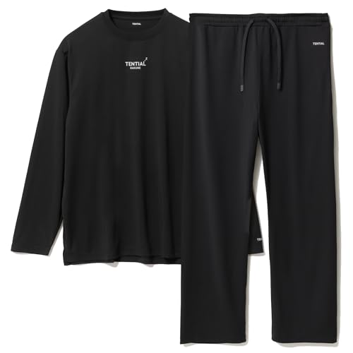 [TENTIAL] BAKUNE Dry Men's [ バクネ ] 上下セット(長袖・ロングパンツ) 一般医療機器 リカバリーウェア MENS ブラック L 画像1