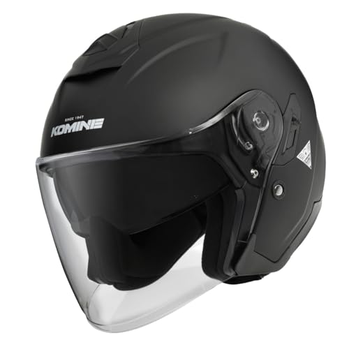 コミネ(KOMINE) バイク用 FL コンポジット FRP ジェットヘルメット マットブラック XL HK-172 UVカットシールド FRPシェル インナーバイザー マグネットバックル 画像1